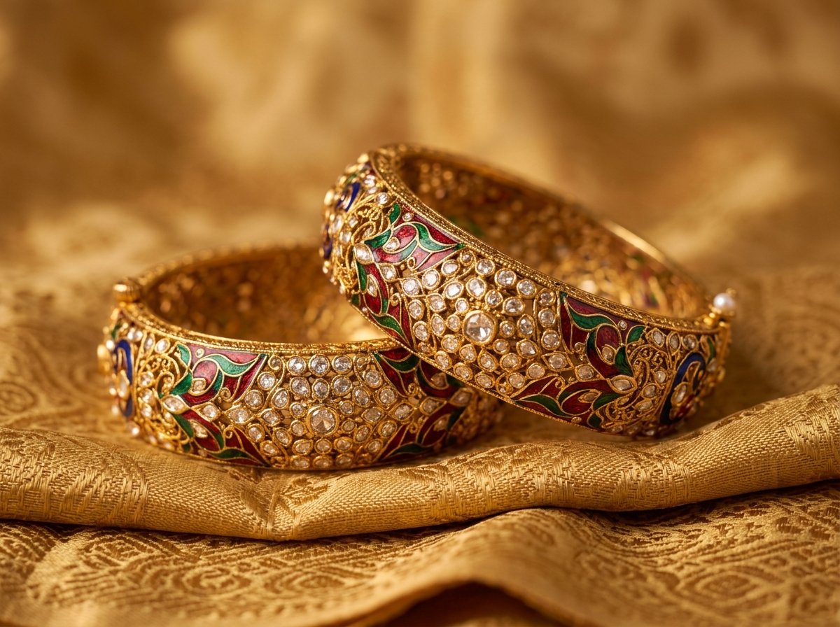 Bridal Gold Bangle Stack
