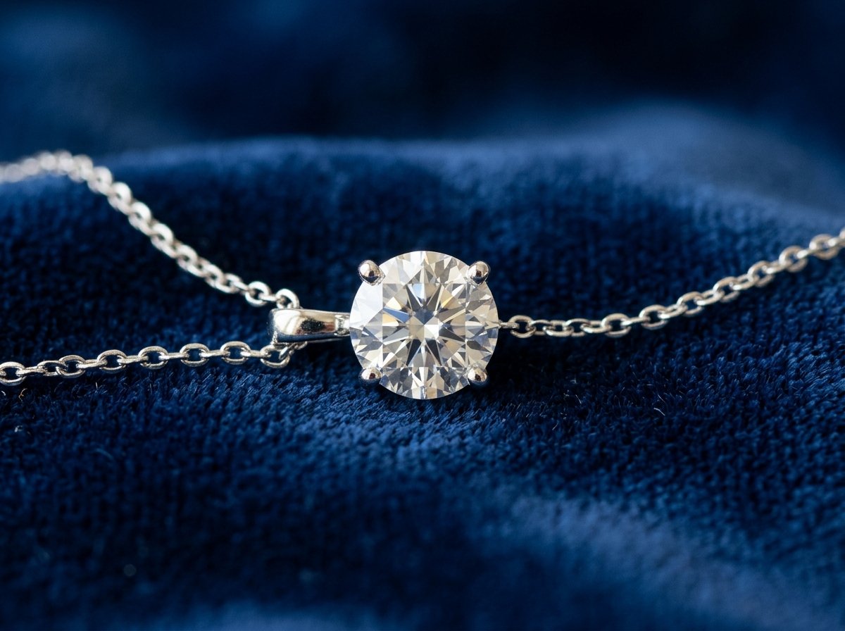 Minimal Diamond Pendant